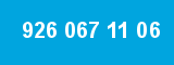 926 067 11 06 926 067 11 06